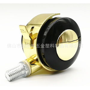 Roulettes pour meubles, diamètre 50mm, en alliage d'or, pivotantes avec frein, roues silencieuses pour chaise, canapé, armoire - Product Image 4