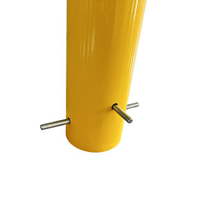 Borne de sécurité en acier LONGYIDA Guardian à encastrer, fixation souterraine pour allées ou garages, jaune, borne encastrée - Product Image 2