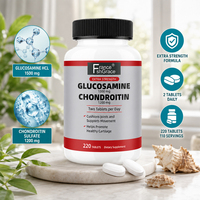 Complément alimentaire Shecome Glucosamine Chondroïtine, fabriqué en usine GMP, soutient la santé des articulations, 220 comprimés pour adultes