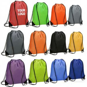 Diy Fitness Travel Bulk Women Men Recycled Color Eco-Friendly Branded Drawstring <b>Backpack</b> - Product Image 1