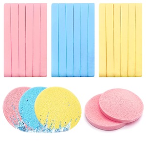 <b>Natural</b> Cellulose Spa <b>Sponge</b> Compressed Facial <b>Sponges</b> for Daily Cleansing and Gentle Exfoliating Scouring Pads - Product Image 1