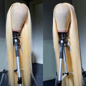 WholeSale Full Lace Blonde Wig,Virgin 613 Full Lace Wig Human Hair,Lace Frontal 613 Wig Peruvian Cuticle Aligned <strong>Raw</strong> Wigs - Product Image 6
