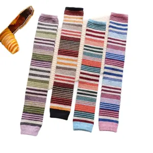Jambières en laine à rayures horizontales, ensemble de jambes Style national, vente en gros, tendance
