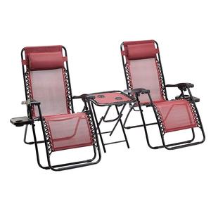 <span class=keywords><strong>Sillas</strong></span> <span class=keywords><strong>reclinables</strong></span> de exterior para jardín, patio, playa, cero gravedad, Juego de 2 con almohadas, <span class=keywords><strong>mesa</strong></span> a juego - Product Image 4