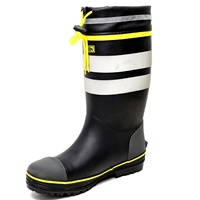Bottes de pluie montantes en caoutchouc pour hommes, avec embout et semelle en acier, réfléchissantes, résistantes à l'usure et antidérapantes, pour la protection au travail