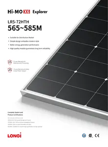 Pannello solare LONGi Hi-MO X6 Explorer 565W 570W 575W 580W 585W casa solare pv aziende modulo pv sistema di produzione pv