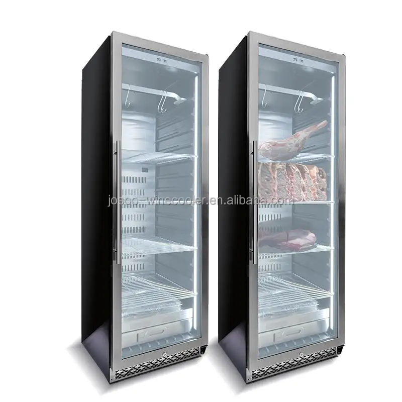 ミートマーケット機器ビーフドライエイジングショーケース冷蔵庫カウンタートップドライクーリングミートトレイ肉用商用冷凍庫