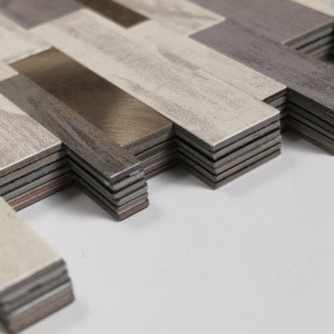 Sọc Vàng tự dính nhôm-nhựa Gạch Mosaic vỏ và dính nhà bếp <span class=keywords><strong>backsplash</strong></span> vàng Tường gạch vỏ và thanh - Product Image 5