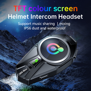 Rider audio mixing motorcycle bluetooth <strong>intercom</strong> headset <strong>intercoms</strong> with TFT Color screen display and music broadcast - Product Image 4