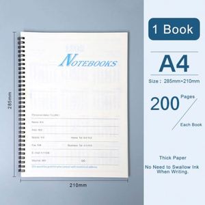 School Business Style Notebook 200 Pages Silk Screen Printed Wire O <b>Exercise</b> Books PP Transparent Cover A4 Spiral Binding - Product Image 2
