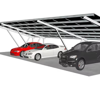 Kit d'énergie solaire photovoltaïque connecté au réseau réglable, structure de montage en alliage d'aluminium pour carport, pour projet de production d'énergie solaire sur toit de parking