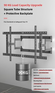Swelix DY1020 <span class=keywords><strong>Distancia</strong></span> de servicio pesado <span class=keywords><strong>a</strong></span> pared 22-370mm Alta calidad 55 "-120" Soporte de TV Delgado seguro Montaje en pared - Product Image 2