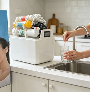 Système de filtration d'eau 100 GPD avec purificateur d'osmose inverse sans réservoir à 6 étapes intégré, surveillance TDS, filtration domestique à 6 étapes - Product Image 1