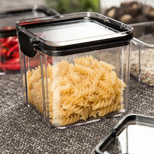 Tarro de almacenamiento de cocina sellado, tarro de almacenamiento de plástico para el hogar con tapa, contenedor de almacenamiento de alimentos - Product Image 5