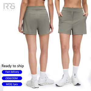 Shorts Deportivos Roregal de Cintura Alta y Corte Recto para Mujer, Shorts Atléticos de 3 Pulgadas con Bolsillo - Product Image 1