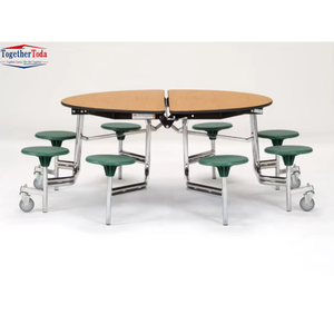 Conjunto de <span class=keywords><strong>Mesa</strong></span> y Taburetes Plegables para Comedor Escolar, Diseño que Ahorra Espacio para Cafeterías Escolares y Salones <span class=keywords><strong>Multiusos</strong></span> - Product Image 2
