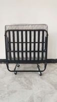 Metall-Klappbett mit 20 cm Federkernmatratze – Rollbett Hotel-Zustellbett