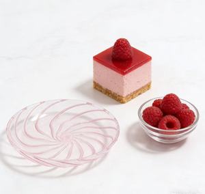 Plato <span class=keywords><strong>de</strong></span> Vidrio Transparente Personalizado en Oferta, Plato <span class=keywords><strong>de</strong></span> Vidrio Rosa <span class=keywords><strong>para</strong></span> Postre, Plato Decorativo <span class=keywords><strong>de</strong></span> Vidrio <span class=keywords><strong>para</strong></span> el Hogar, Vajilla <span class=keywords><strong>para</strong></span> Restaurante - Product Image 1