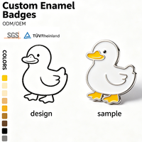Épingles en émail personnalisées en métal pour animaux mignons (Panda, Canard, Mouton) avec impression UV, plaquées or, émail souple ou dur, pour sacs