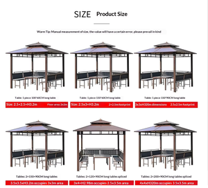 Gazebo <span class=keywords><strong>de</strong></span> patio moderne en gros, abri portable pour l'extérieur, protection solaire, tente <span class=keywords><strong>de</strong></span> <span class=keywords><strong>jardin</strong></span> imperméable pour restaurant, terrasse, projet <span class=keywords><strong>de</strong></span> villa - Product Image 3