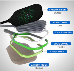 Oem/ODM 16mm T700 gen4 động cơ đẩy lõi Pro IV Frosted perses Máy nghe nhạc phiên bản sợi carbon chất lượng tốt pickleball mái chèo - Product Image 4