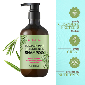 <span class=keywords><strong>Shampoo</strong></span> à la menthe et au romarin biologique, vente chaude, infusé à la biotine, hydratant, antipelliculaire, nettoie, renforce les cheveux faibles et cassants, 300 ml - Product Image 2