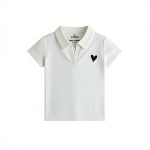 Camiseta con estampado de polo para niñas 100% Poliéster Diseño de pegatina personalizable Logotipo de color - Product Image 1