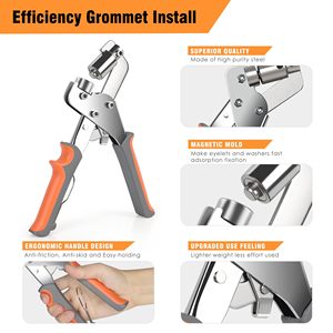 Grommet <strong>Tool</strong> Kit 10mm <strong>Eyelet</strong> Pliers <strong>for</strong> Tarps Fabric Leather with Hole Punch 500Pcs <strong>Eyelets</strong> - Product Image 3