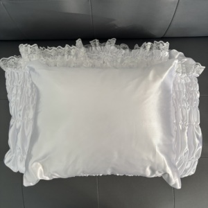 F460 Accessori <span class=keywords><strong>Funebri</strong></span>, Rivestimento Interno per Bara in Raso Bianco Puro, Fodera per Bara Altamente Elastica con Pizzo - Product Image 4
