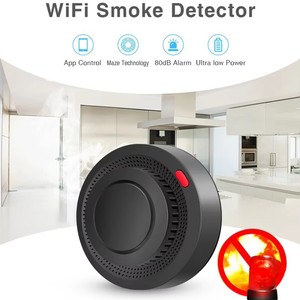 Tuya wifi thông minh hút thuốc <span class=keywords><strong>Detector</strong></span> App thông báo db cao hút thuốc báo động hỗ trợ Alexa Google nhà điều khiển bằng giọng nói - Product Image 5