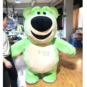 Costume de mascotte de dessin animé gonflable ours en peluche adulte CE de haute qualité