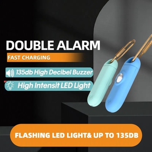 Alarme personnelle sonore sûre/Double alarme 130DB haut décibel buzzer/haute intensité LED lumière alarmes personnelles porte-clés pour les femmes - Product Image 3