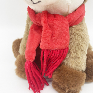 Custom Christmas Kawaii Moose Deer Plush Toys With Red Scarf Stuffed Animal Toys <b>Cute</b> Squishy Plushies Toys for Kids Wholesale - Product Image 4