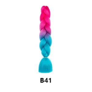 Moda 24in Color gradiente hecho a mano linterna burbuja trenzas extensión de cabello Ombre Twist trenzas sintéticas de cola de caballo