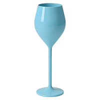 Gobelet en plastique promotionnel bleu vintage 10OZ, flûtes à champagne en plastique