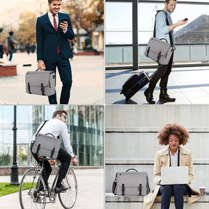 Maletín para Portátil de 15.6 Pulgadas con Logotipo Personalizado, para Hombre, Forrado en Poliéster, Bolso de Mensajero para Negocios, Anti-Robo, Impermeable y Ligero - Product Image 5