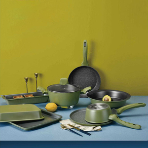 Juego de <span class=keywords><strong>Ollas</strong></span> y Sartenes de Cocina de Inducción de Alta Calidad, Wok Verde, de Aluminio Grueso con Revestimiento Antiadherente <span class=keywords><strong>Tefal</strong></span> - Product Image 1