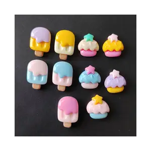 Kawaii Cute Cake Ice Cream Resin Charms DIY Resin Accessories Cartoon Material Crafts Toy
