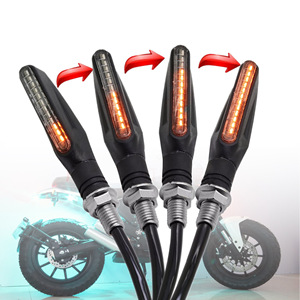 En Stock Moto 12 LED Clignotants Clignotant Queue Lumière Circulaire Moteur Clignotant Feux de Direction Indicateur d'Arrêt Signal IP68 - Product Image 2