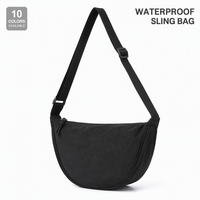 Sac à bandoulière tendance et polyvalent en nylon léger avec fermeture éclair pour femme, idéal pour les voyages