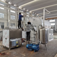 Secador de paletas rotativas horizontal de acero inoxidable con control PLC para producción de biodiésel a partir de madera