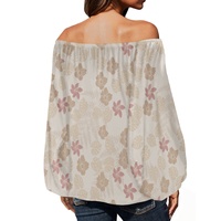Hauts pour femmes à la mode de haute qualité Blouses en mousseline de soie Conception hawaïenne Slim Jolies Blouses Motif personnalisé Blouses en mousseline de soie