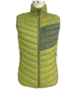 Women's 100% Polyester Color-Block Padded Waistcoat Lightweight Quilted Vest Stand Collar Outdoor OEM Service Gilet Jacket - Product Image 1