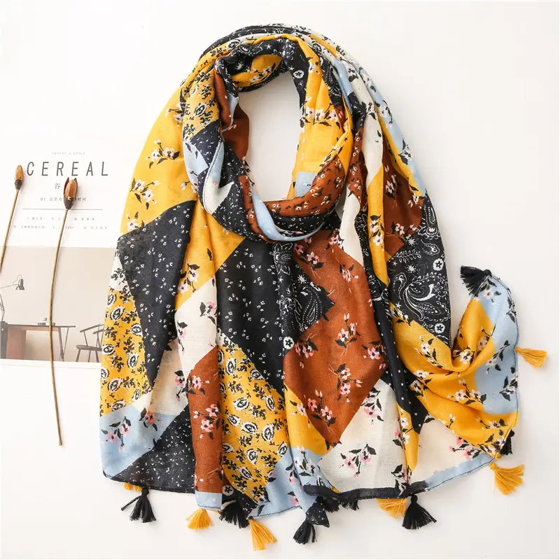 2020 New design women scarf fashion print cotton spring winter warm scarves hijabs lady pashmina foulard bandana plaid