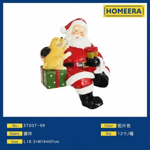 Caja de 12 piezas al por mayor de figurita de Papá Noel de resina de tamaño personalizable 185x14x9cm decoración de árbol de Navidad pequeño - Product Image 1