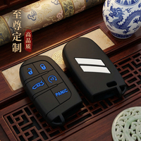 Housse de protection souple pour clé de Jeep, compatible avec les clés intelligentes Jeep à 3, 4 ou 5 boutons, en silicone.