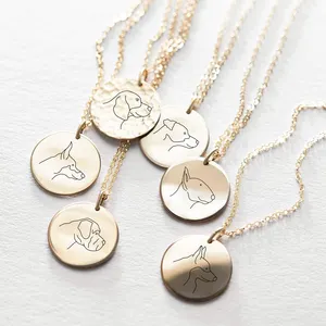 Aiimanco — collier personnalisé pour maman et chien, pendentif avec animaux de compagnie à graver, cadeau pour maman