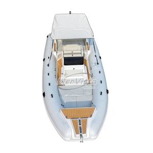 Bateau pneumatique de luxe <span class=keywords><strong>Patrol</strong></span> CE 28 pieds 860 avec coque en fibre de verre, plancher en EVA, Orca Hypalon, pour loisirs familiaux, blanc, avec T-TOP - Product Image 2