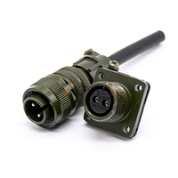 Conector Circular MS3106A12S-3P MS3102A12S-3S MIL-DTL-5015 de 2 Pines y 13A, Enchufe y Tomacorriente de Alimentación y Señal, Compatible con MS3106A14S-6P MS3102A