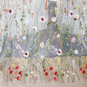 2025ชุดแต่งงานผ้าตาข่ายปักลายดอกไม้ลูกไม้ตาข่ายสไตล์ใหม่ - Product Image 5